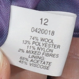 Jane Norman Grey Wool Mid-Length Coat Women UK 12