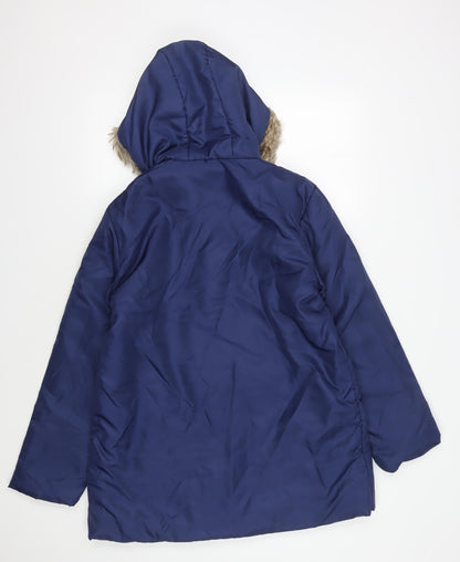 Womens UK Size S Anne de Lançay Blue Puffer Jacket