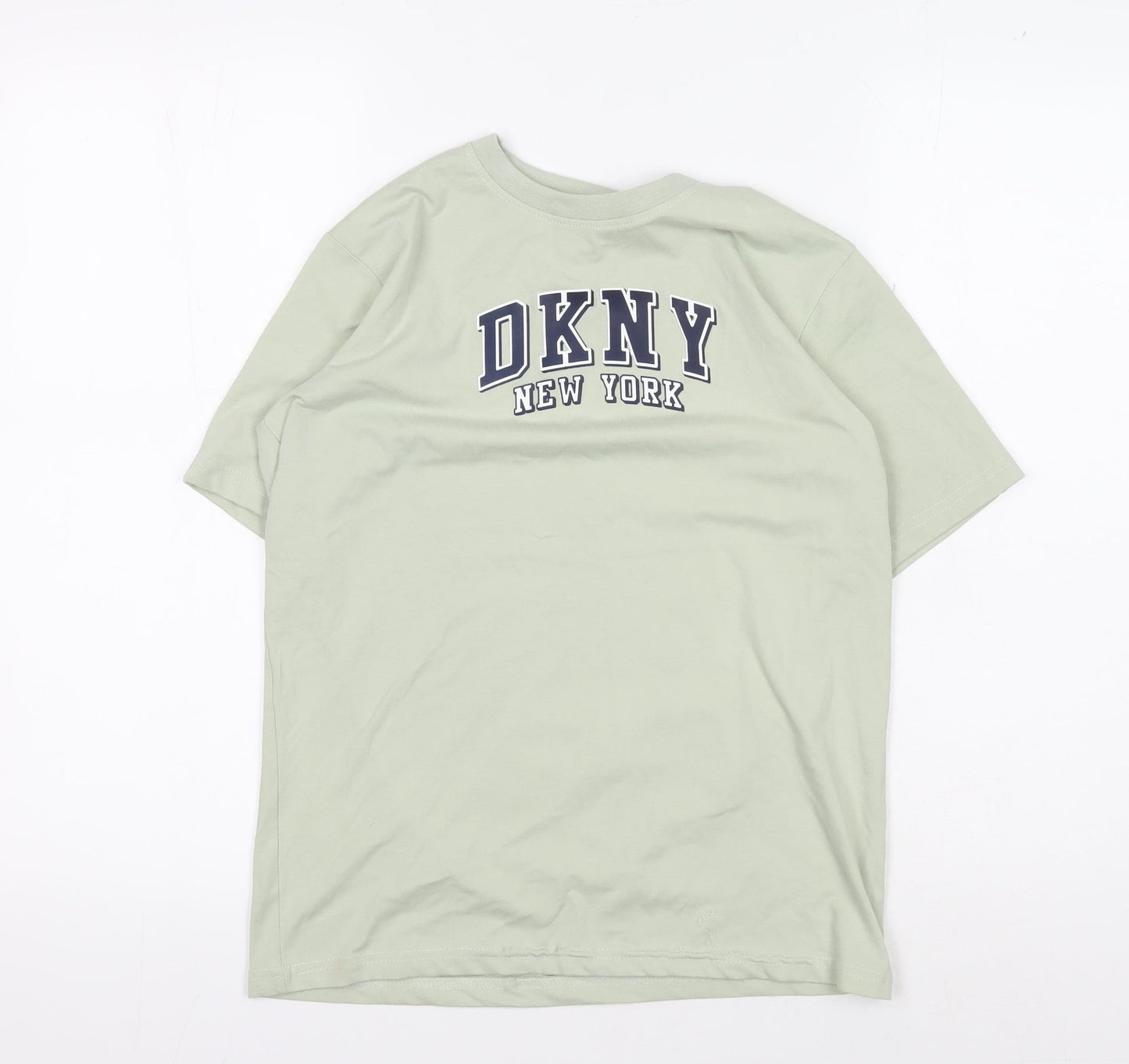 DKNY Girls Green T-Shirt - 13 Years, Graphic Print Casual Tee