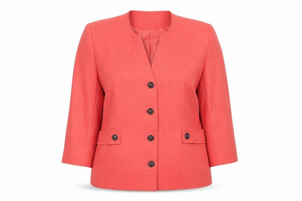 Womens UK Size 16 Classics Regular Pink Suit Jacket