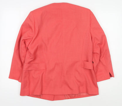 Classics Women's Pink Blazer, Size 16, Single-Breasted