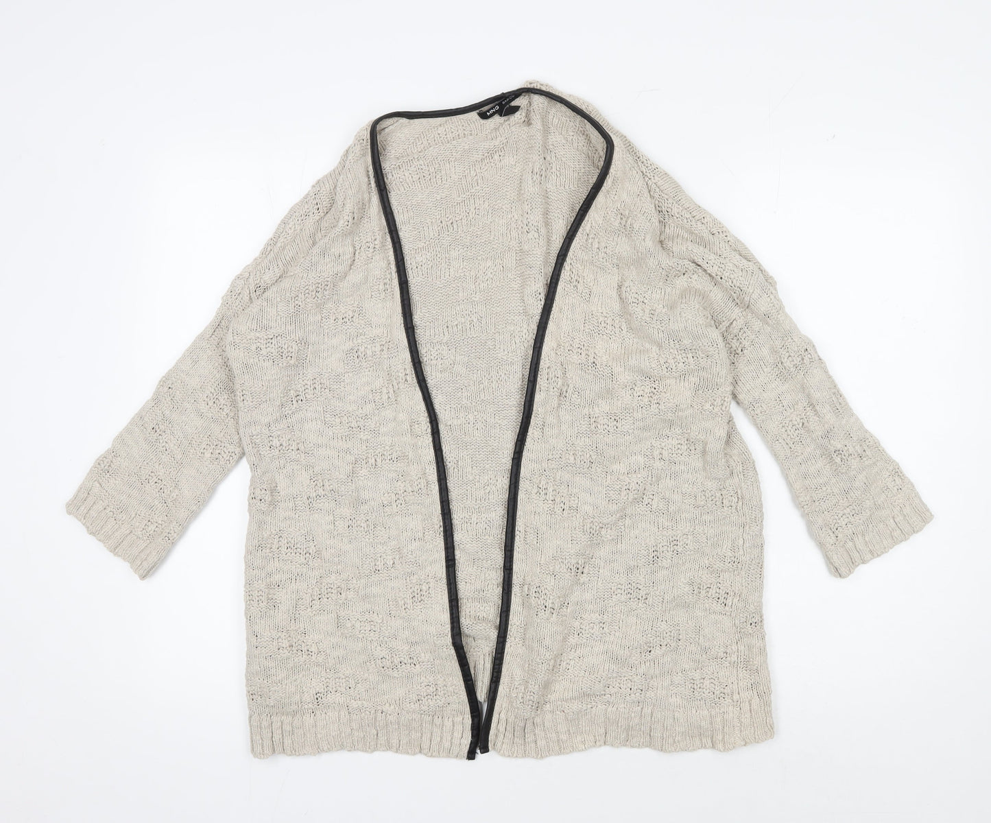Womens UK Size M MNG Basics Beige Cardigan Jumper