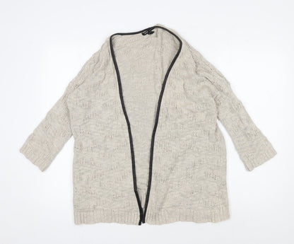 Womens UK Size M MNG Basics Beige Cardigan Jumper