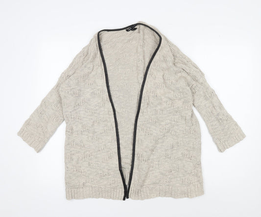 Womens UK Size M MNG Basics Beige Cardigan Jumper