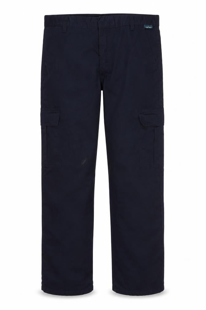 Mens UK Size 32 in Portwest Regular Fit Cargo Blue Trousers