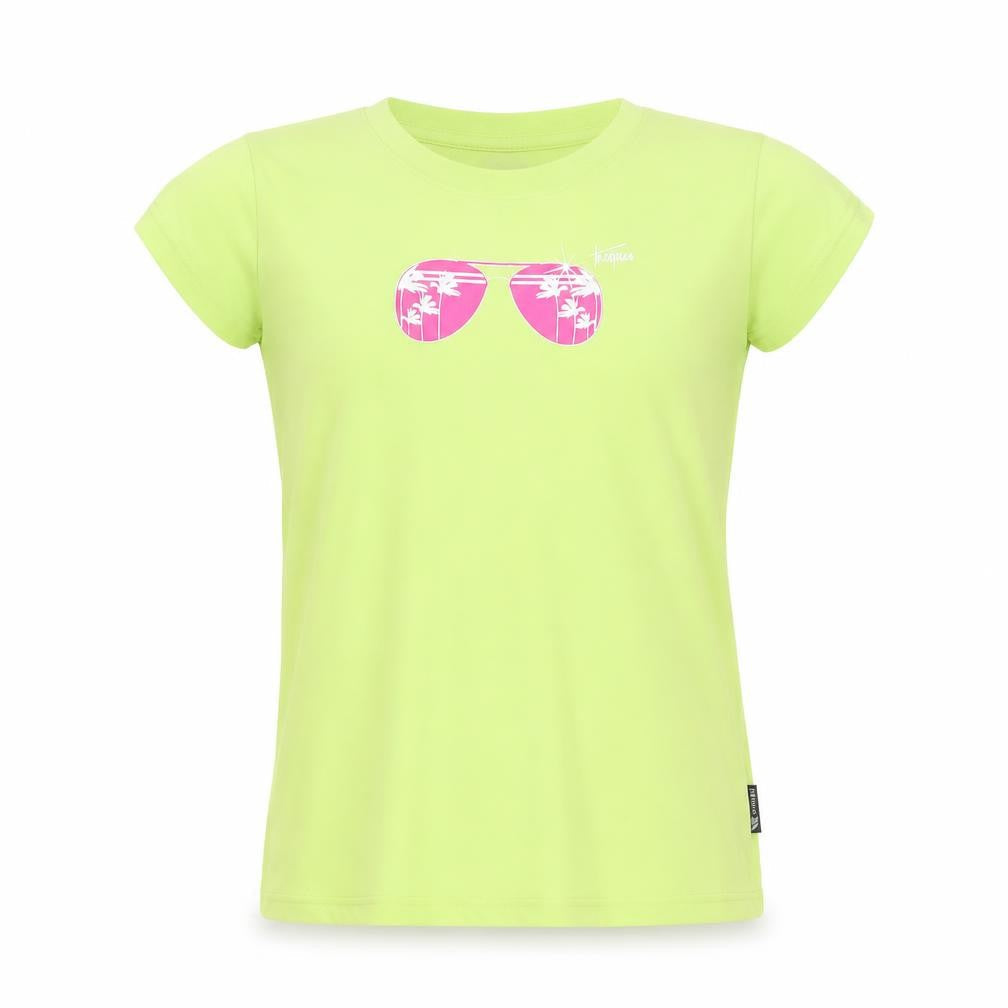 Front view of Trespass unisex green t-shirt l summer beach
