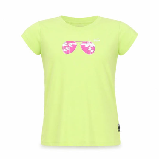 Front view of Trespass unisex green t-shirt l summer beach