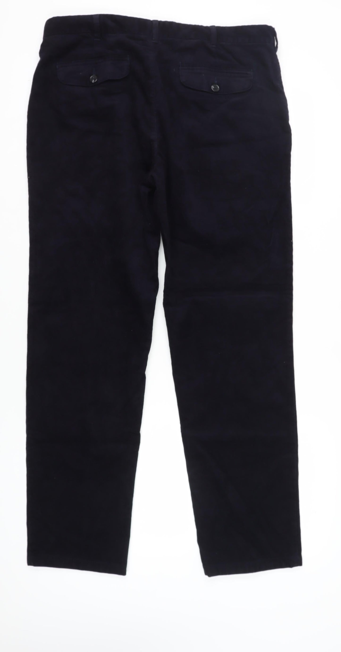 Marks and Spencer Men's Corduroy Trousers, Black, 38