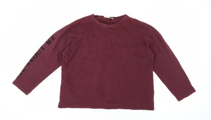Mango Women's Red Pullover Sweatshirt, Size 12