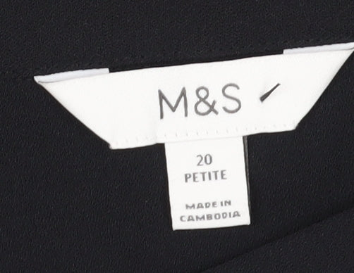 Marks and Spencer Women's Black Pencil Skirt Size 20 Petite
