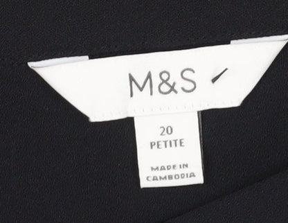 Marks and Spencer Women's Black Pencil Skirt Size 20 Petite