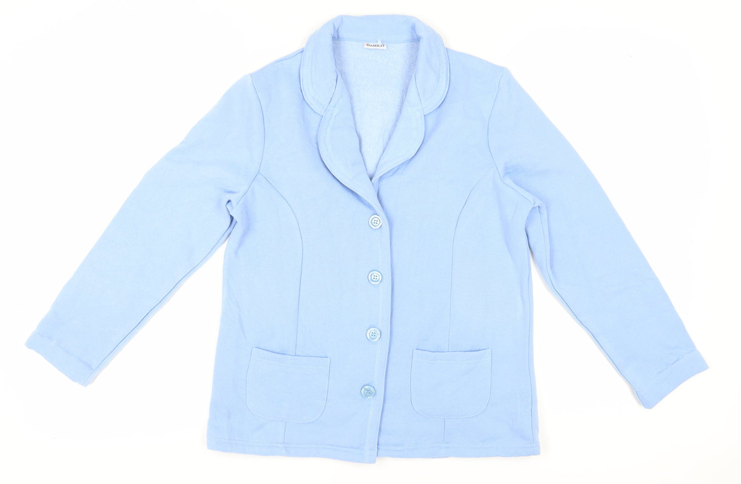 Damart Women's Blue Suit Jacket Size S Shawl Collar