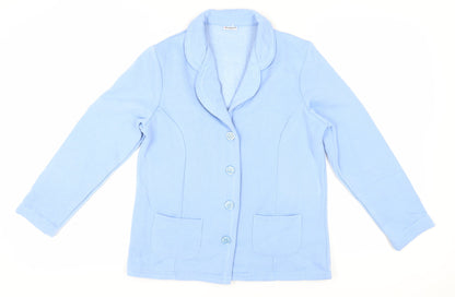 Damart Women's Blue Suit Jacket Size S Shawl Collar