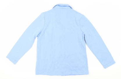 Damart Women's Blue Suit Jacket Size S Shawl Collar