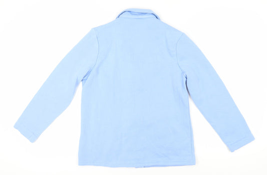 Damart Women's Blue Suit Jacket Size S Shawl Collar