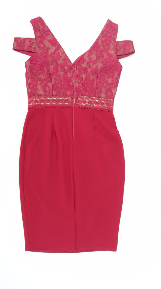 Little Mistress Women's Red Bodycon Dress Size 10