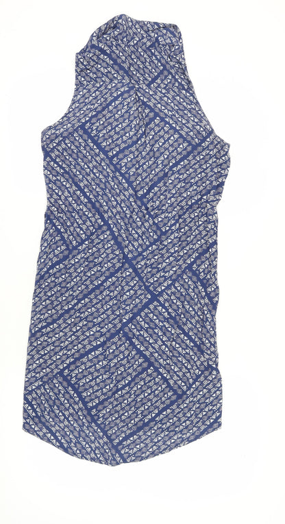 The Collection Debenhams Blue Geometric Shirt Dress Size 12