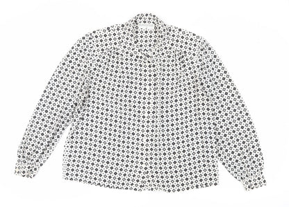 Easttex Women’s Geometric Button-Up Shirt, Size 14
