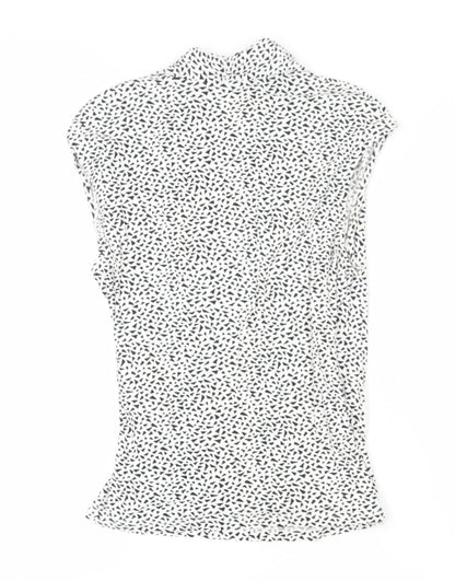 Womens UK Size M Hobbs White Wrap Blouse