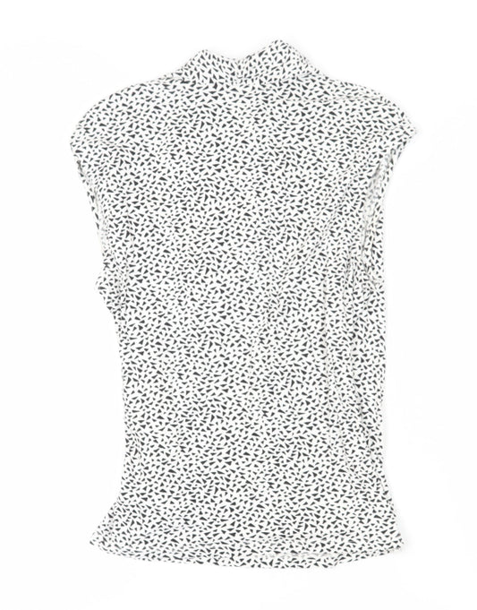 Womens UK Size M Hobbs White Wrap Blouse