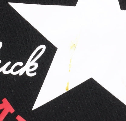 Converse Boys Black Pullover Sweatshirt Logo Design 10-12 Years