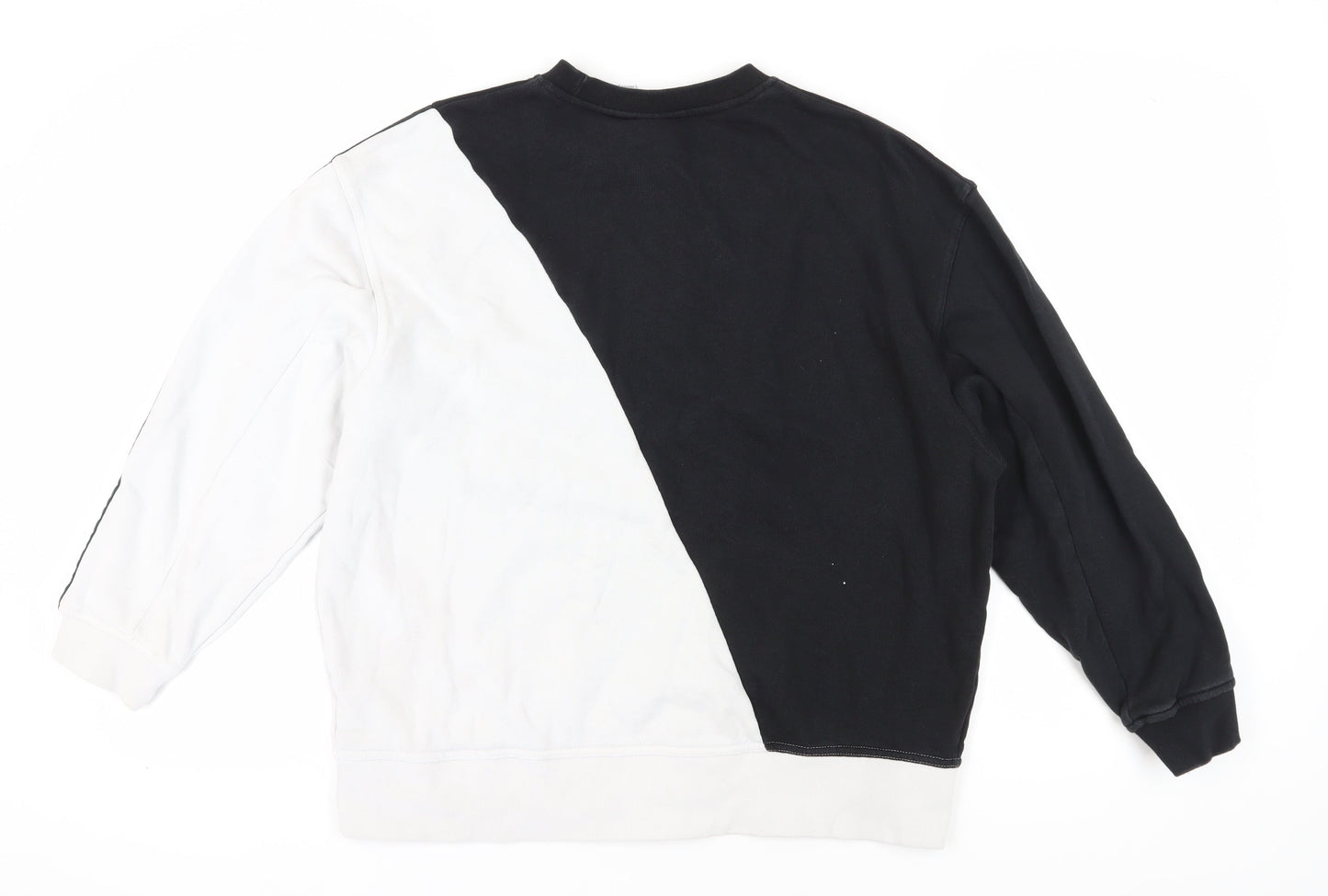 Adidas Unisex Black & White Sweater, Size 10, Colourblock Casual