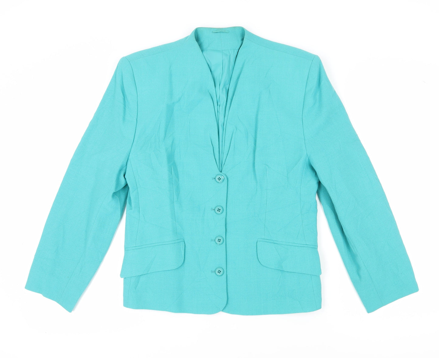 Jacques Vert Green Women's 14 Classic Suit Jacket Lined