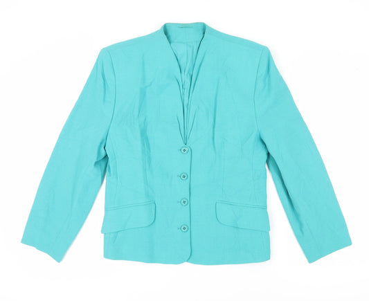 Jacques Vert Green Women's 14 Classic Suit Jacket Lined