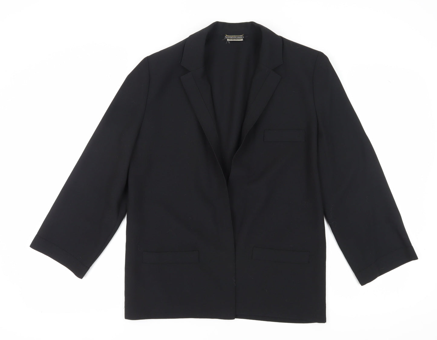 Jacques Vert Women's Black Blazer Size 12 Classic Jacket