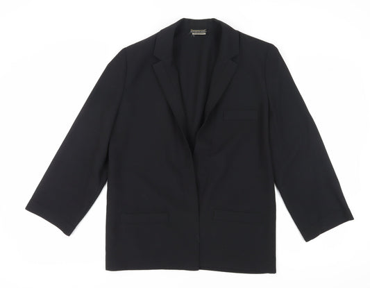 Jacques Vert Women's Black Blazer Size 12 Classic Jacket