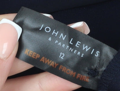 Womens UK Size 12 John Lewis & Partners Regular Fit Dress Pants Black Trousers