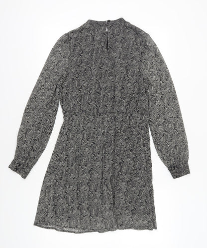 New Look Women's Grey Paisley Shift Dress, Size 12