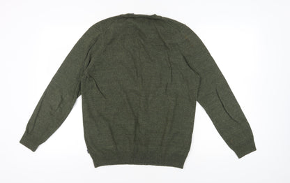 Superdry Men’s Green V-Neck Pullover Jumper - Size L