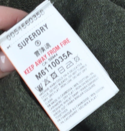 Superdry Men’s Green V-Neck Pullover Jumper - Size L