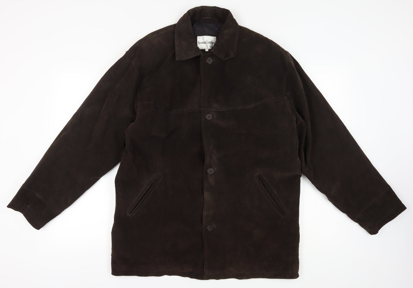 Mens UK Size S Keenan Leather Company Brown Overcoat