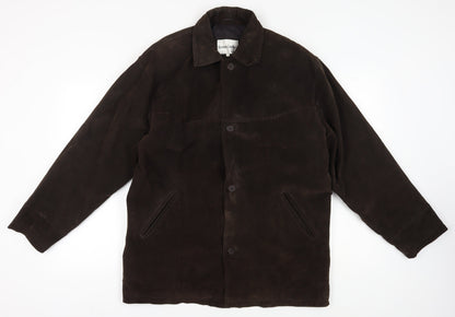 Mens UK Size S Keenan Leather Company Brown Overcoat