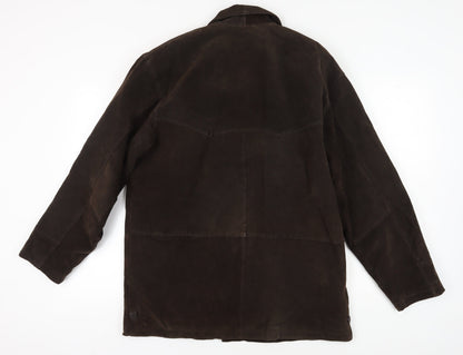 Mens UK Size S Keenan Leather Company Brown Overcoat