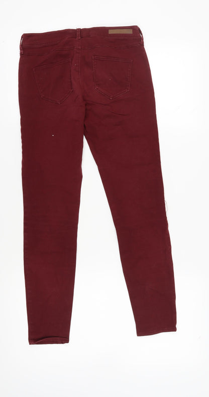 River Island Women's Red Slim Jeans Size 10