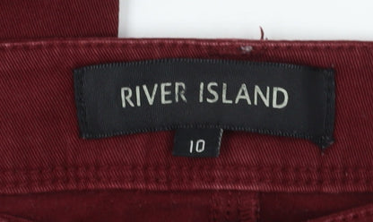 River Island Women's Red Slim Jeans Size 10