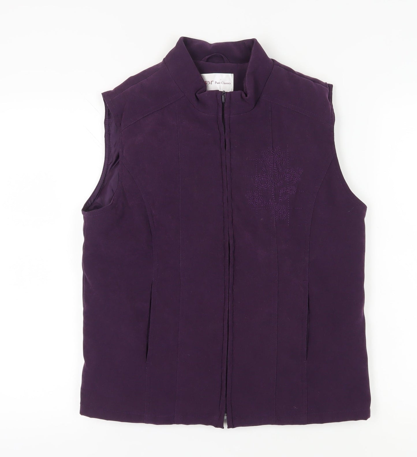 EWM Women's Purple Sleeveless Waistcoat Size S