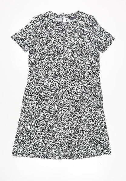 Marks and Spencer Women's Black Animal Print Shift Dress