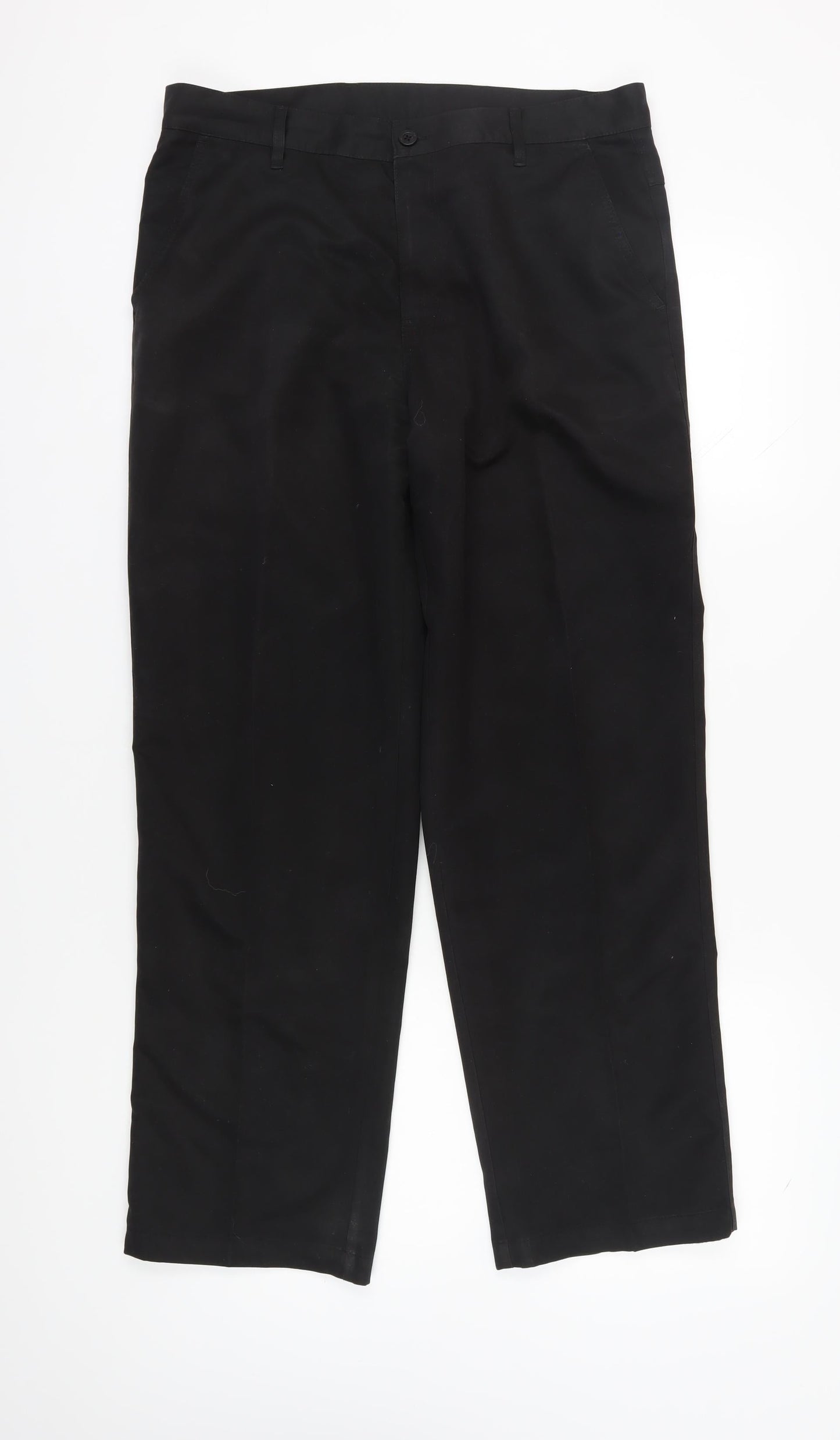 Dunlop Men's Black Regular Fit Trousers, Size 36