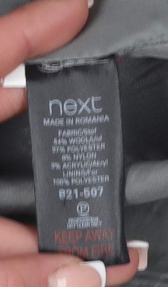 Next Women's Grey Check Shift Dress, Size 8