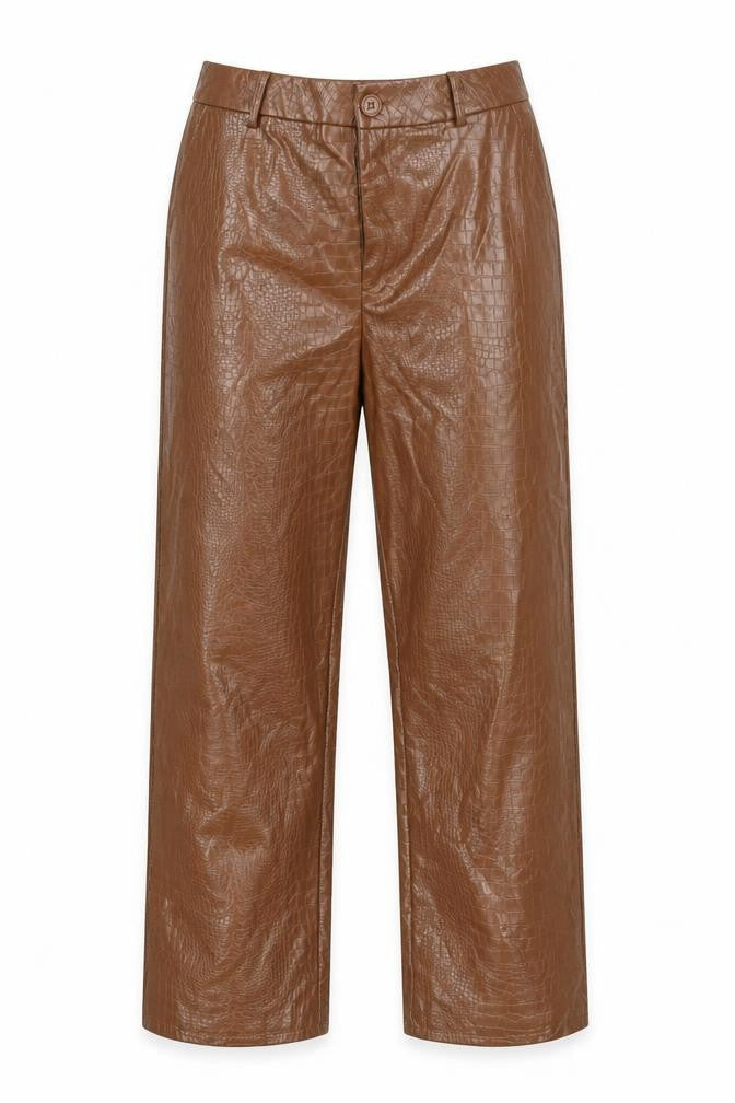 Womens UK Size 10 PRETTYLITTLETHING Classic Fit CasualParty/Cocktail Brown Trous