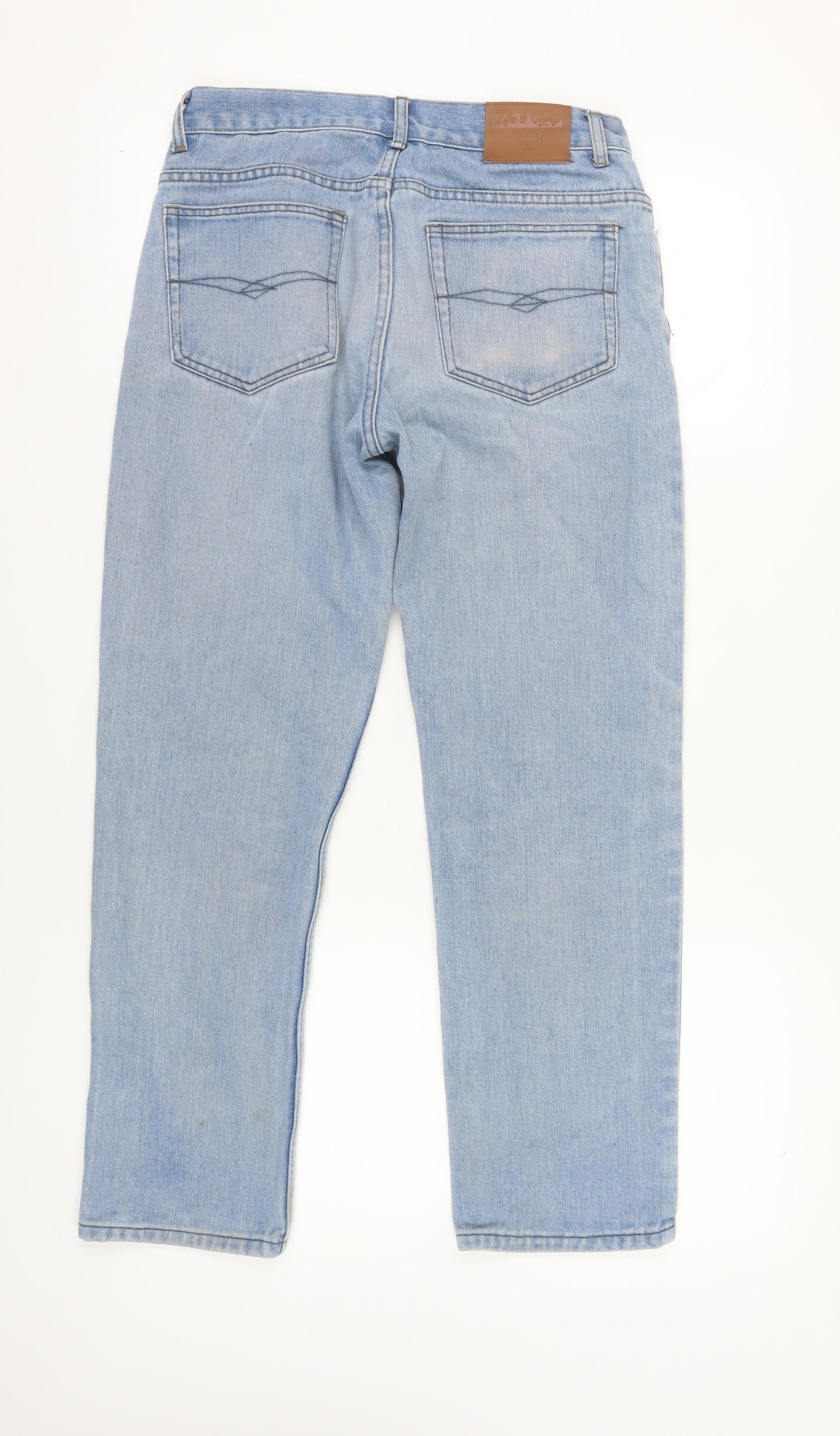 Life & Glory Men's Blue Straight Jeans 34 Light Wash