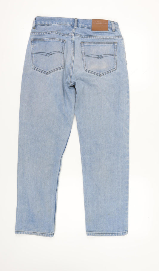 Life & Glory Men's Blue Straight Jeans 34 Light Wash