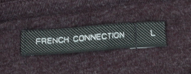 French Connection Men's Purple Polo Shirt L
