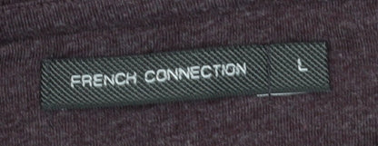 French Connection Men's Purple Polo Shirt L