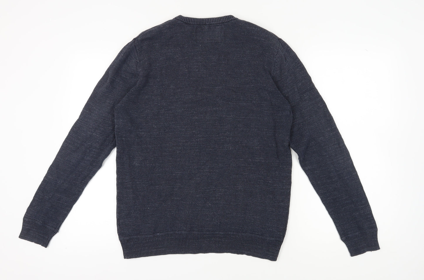 Mantaray Men's Blue Henley Jumper, Size M, Casual Knit