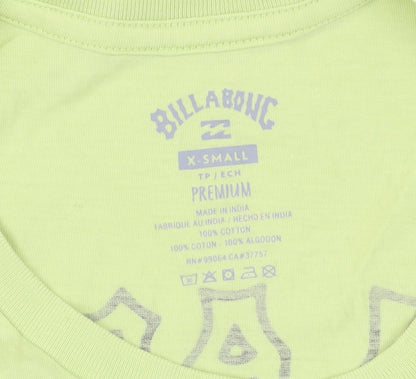 Mens UK Size XS Billabong Green  T-Shirt
